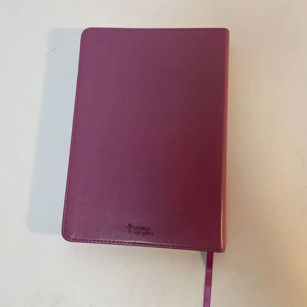 Know the Plans Classic Lux Leather Journal Book in Pink Jeremiah 29:11 Christian